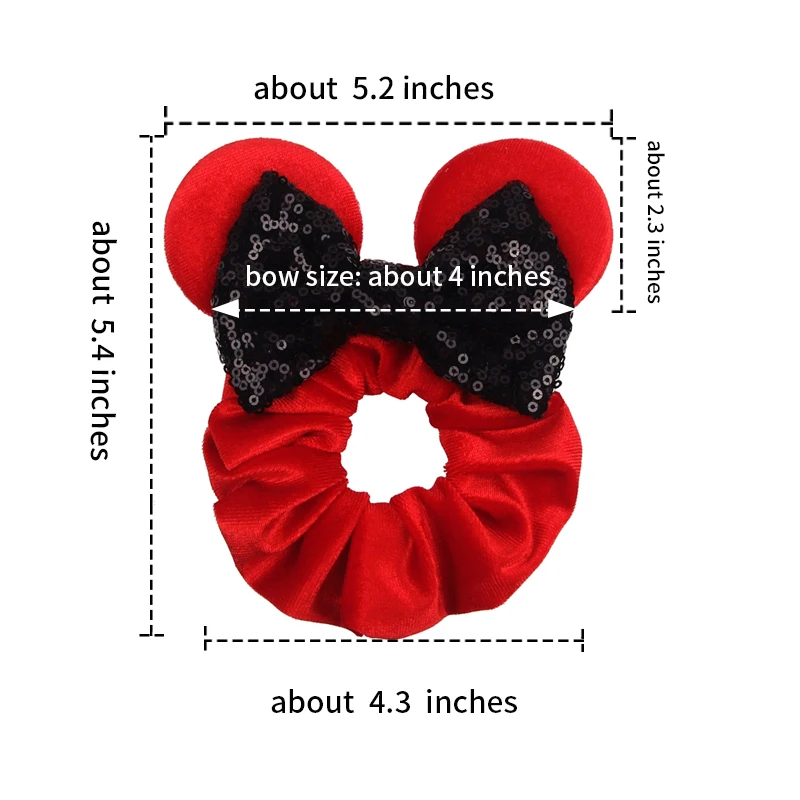 Новые звёзды Луна бархатные уши мыши блестки бант резинка для волос девушки мультяшный персонаж конский хвост аксессуары