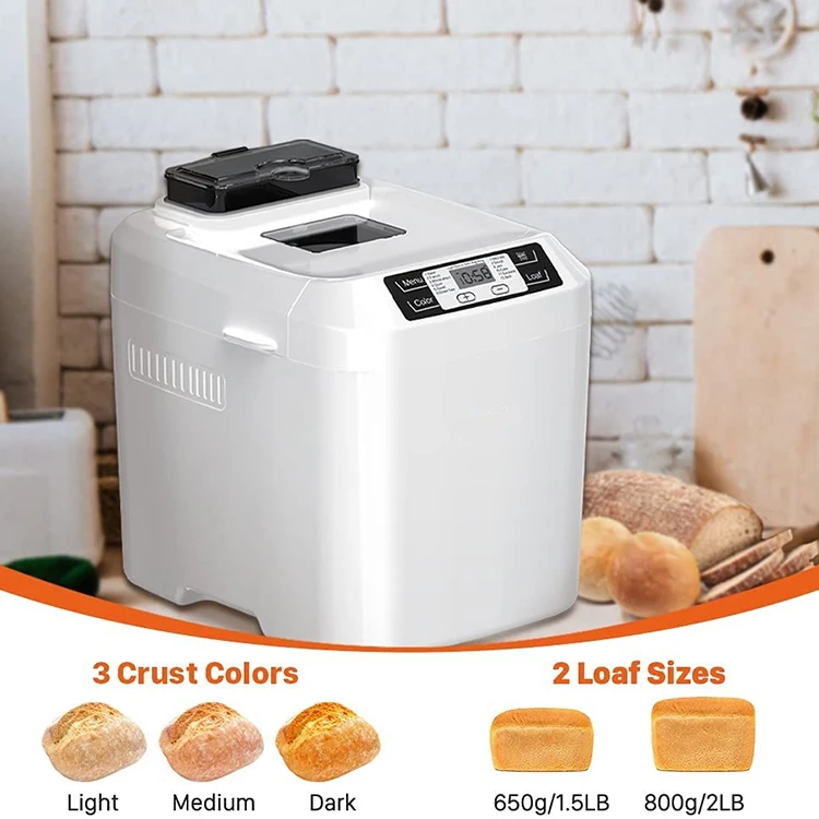 Factory Direct Sales 2l 550w Household Plastic Automatic Bread Maker