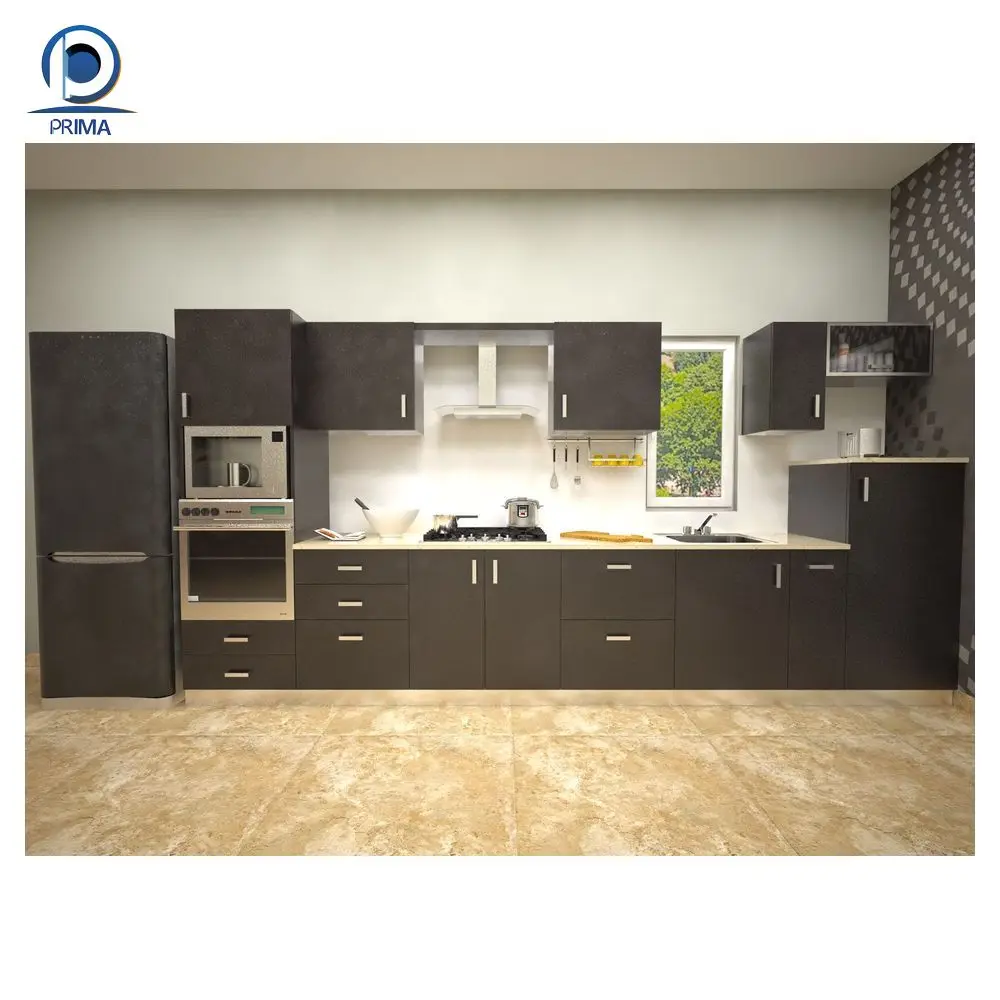 PRIMA I Shaped Modular Kitchen Designs for Modern Kitchen Cabinet