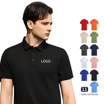 Unisex Polyester Polo Shirt Custom Work Uniform Plain Blank Sports Business Golf Embroidery Logo