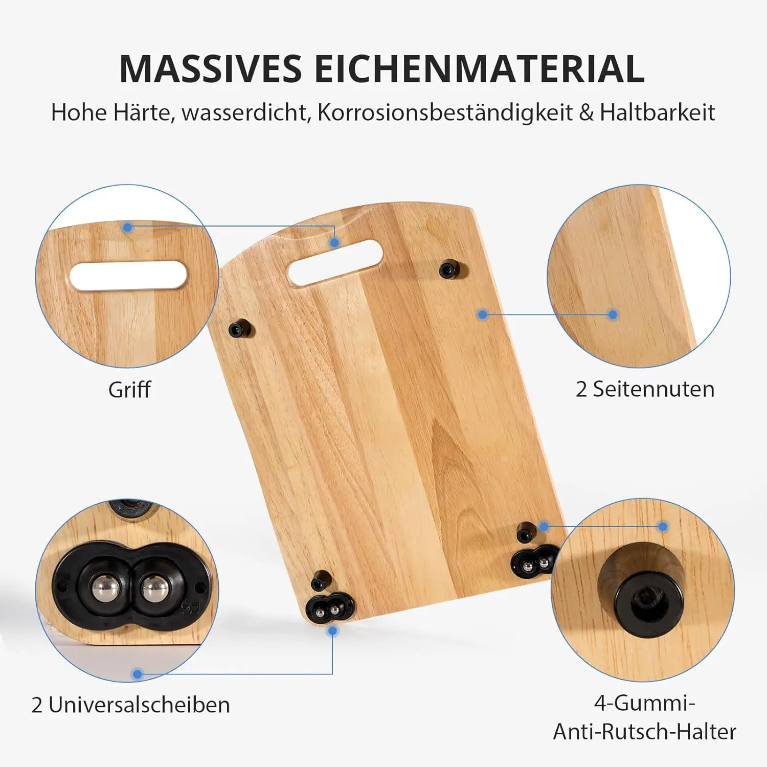 Factory Custom Quick Move TM5 Removable Wooden Rolling Board Thermomix TM6 Coaster Rubber Wood Thermomix Sliding Board