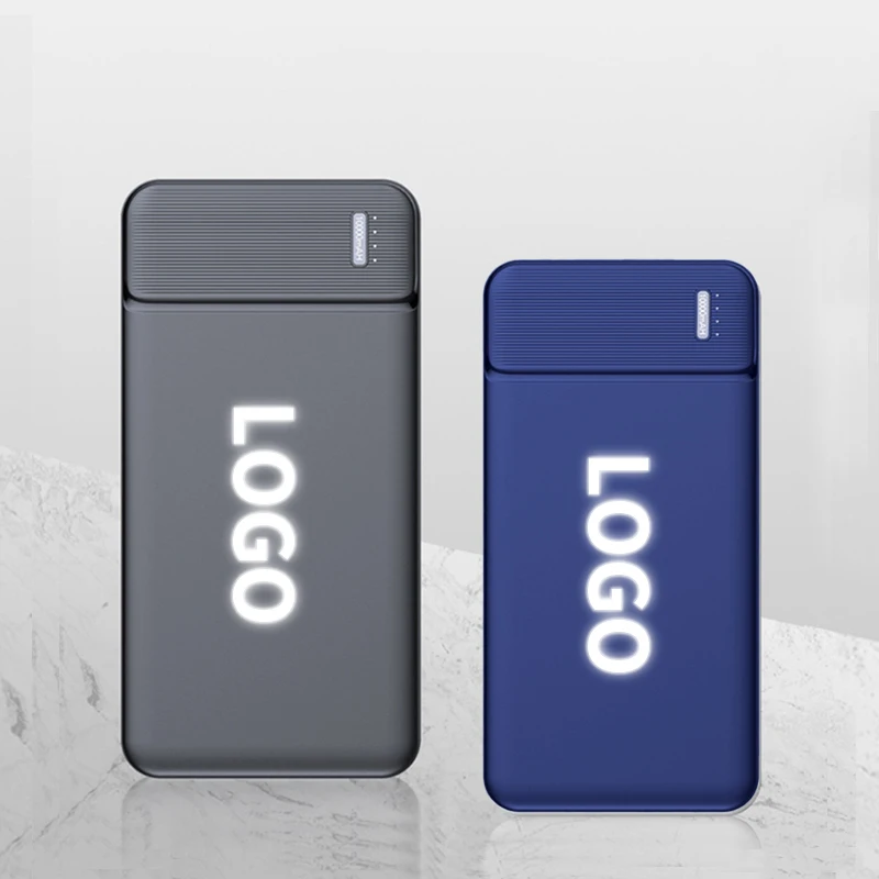Luminous LED Power Bank 10000 MAh Shine Power Bank Custom LOGO PowerBank Promotion Marketing Gift