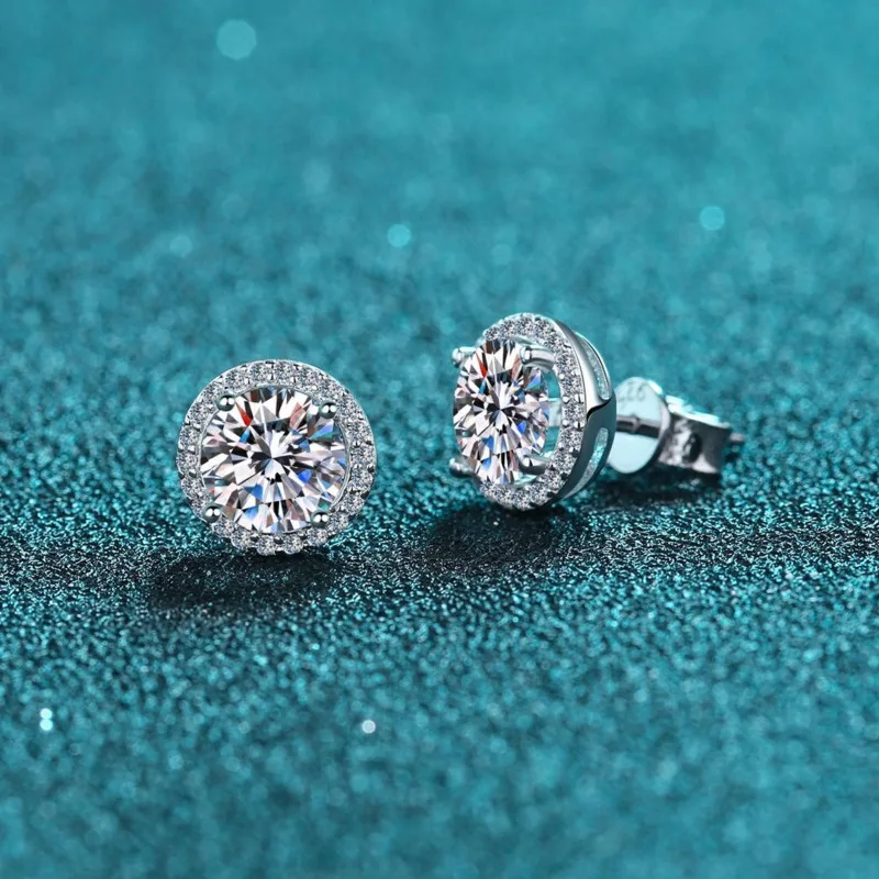 Luxury Custom Vvs Colored Lab Grown Diamonds Moissanite Sterling Silver