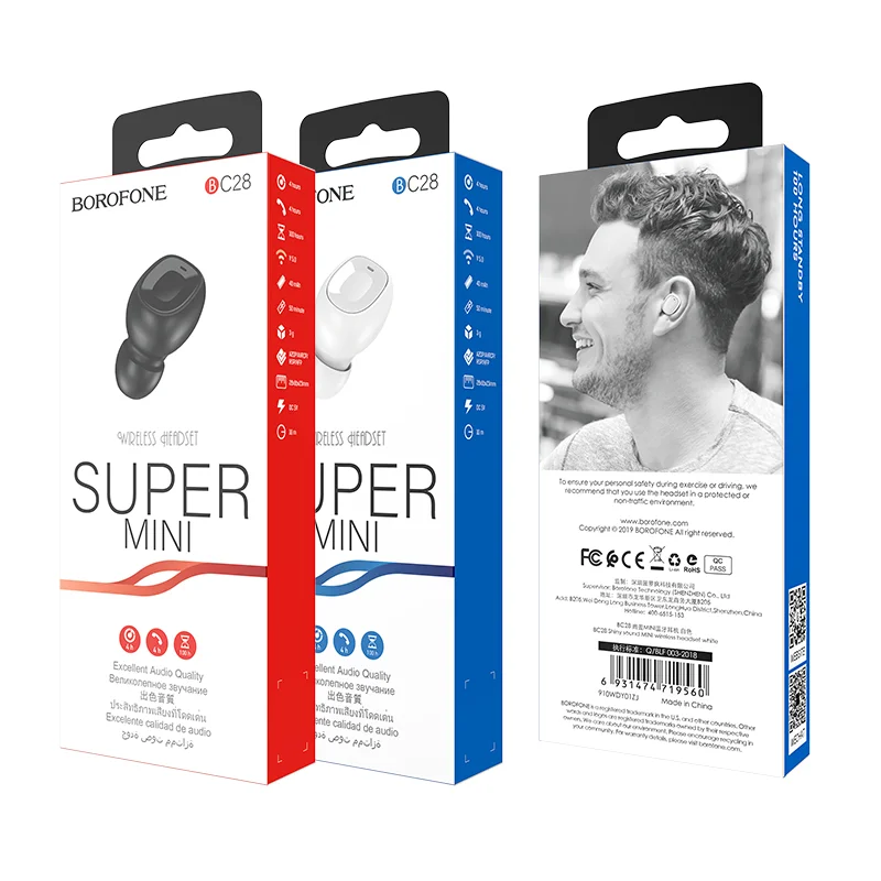 BOROFONE BC28 Shiny Sound Super Light MINI Wireless Headset