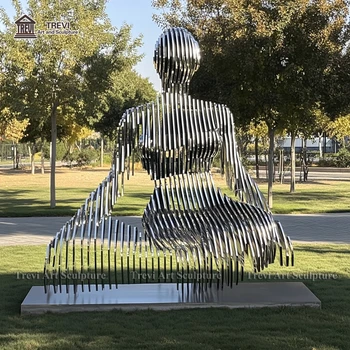 大型ホームデコレーションメタルアート彫刻像 男女スチールアート彫刻