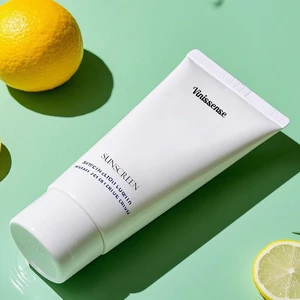 Factory Hot Sale Low Price Customised Brand Green TEA  Lemon Fruit Fragrance Oil Control SPF50+++ Strong UV Protection Sunscreen