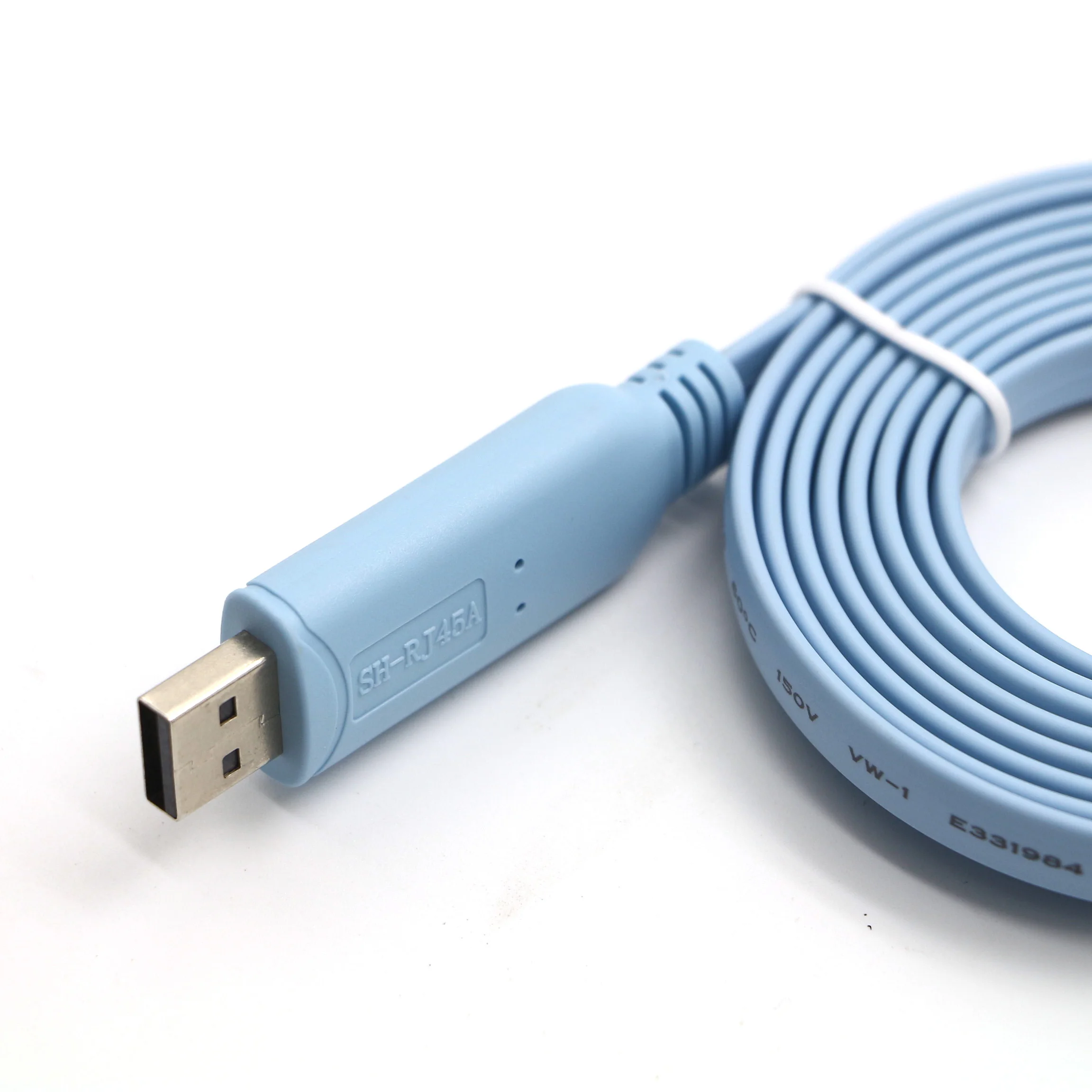 USB to RJ45 Male RS232 Cable 3A Fast Charging Computer Console Cable Pure Copper Material with Braid Shielding
