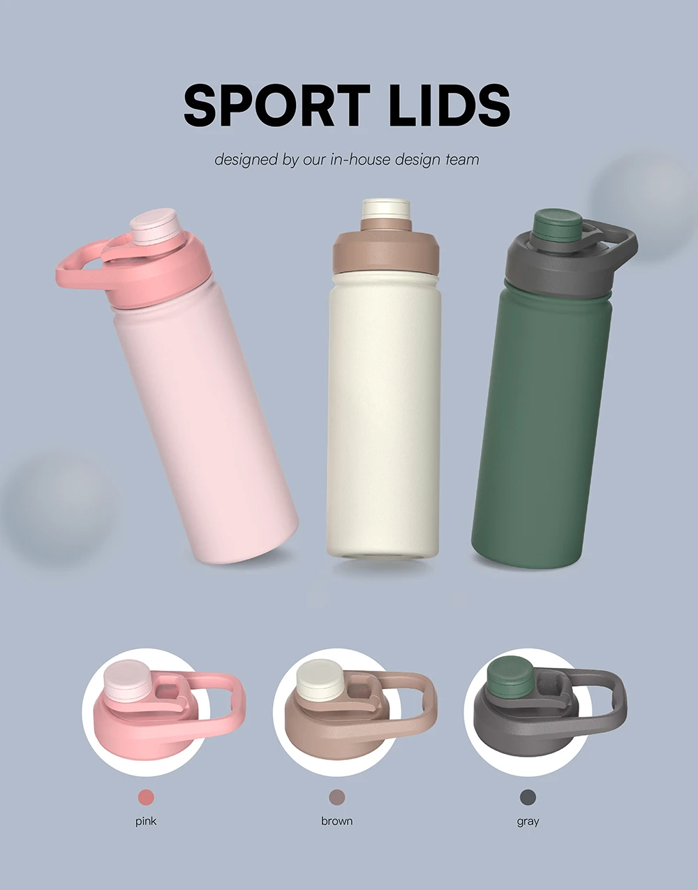 Custom Logo Water Bottle with Spout Lid Stainless Steel Sports Bottle ...