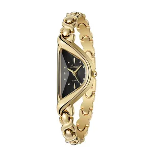 Top Quality Gold Medieval Women's Watch Special-shaped Dial Retro Watch Light Luxury New Style Chain Link Bracelet Quartz Watch