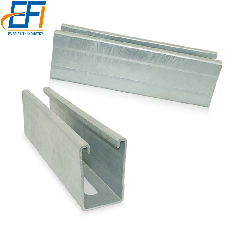 Cold Bending Electrical Slotted Unistrut C Channel Steel Bar Price