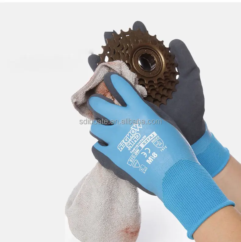 Hot Sale Waterproof Latex Coated Industrial Discount Safety Gloves