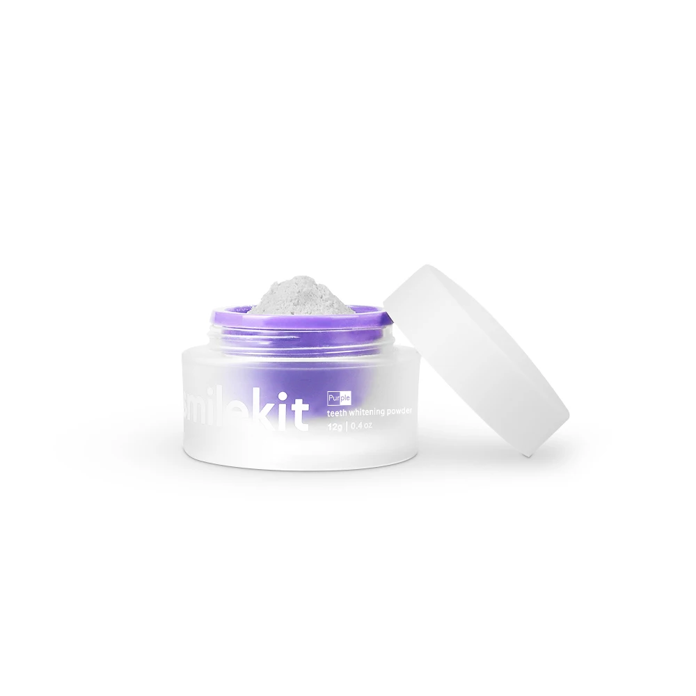 Customized Logo Mint Flavor Tooth Whiten Dental Care Purple Teeth Whitening Powder