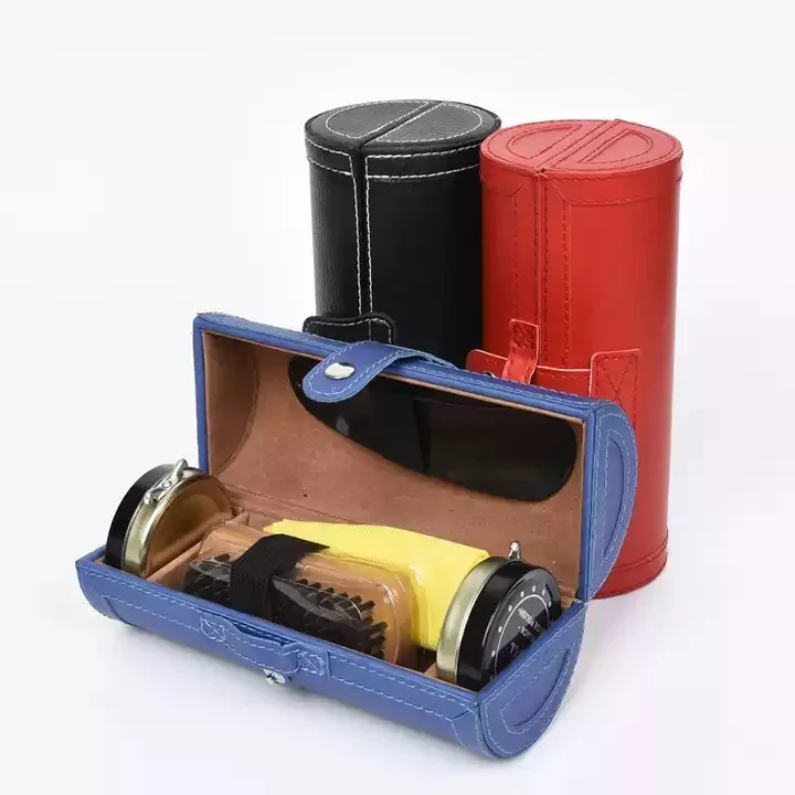 Hot Sale 8pcs Black Travel Shoe Shine Kit Hotel Shoe Shine Kit with Factory Price
