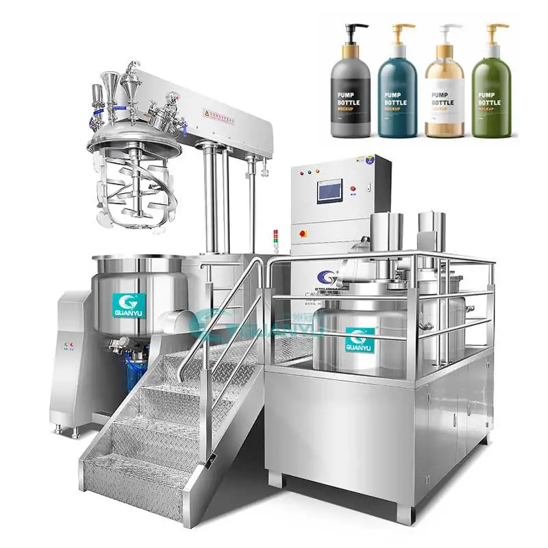 Guanyu emulsifier mixer Cosmetic Making Machine Lotion Cream mixing tank vacuum emulsifying homogenizing chemical reactors