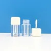Transparent tube with white cap