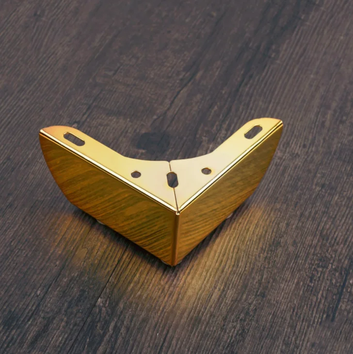 Современные Простые хромированные ножки для гардероба, шкафа, кровати, мебельная фурнитура, прочная металлическая железная Золотая ножка для дивана