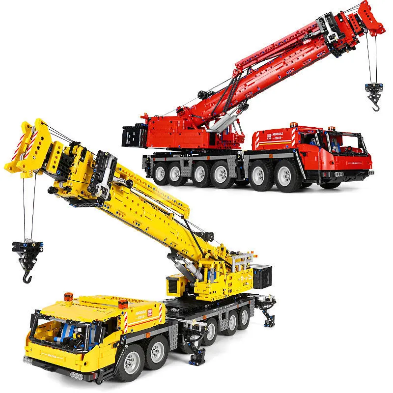 Crane Truck Building Blocks Toy for kids High-Tech The APP RC Motorized Red  GMK