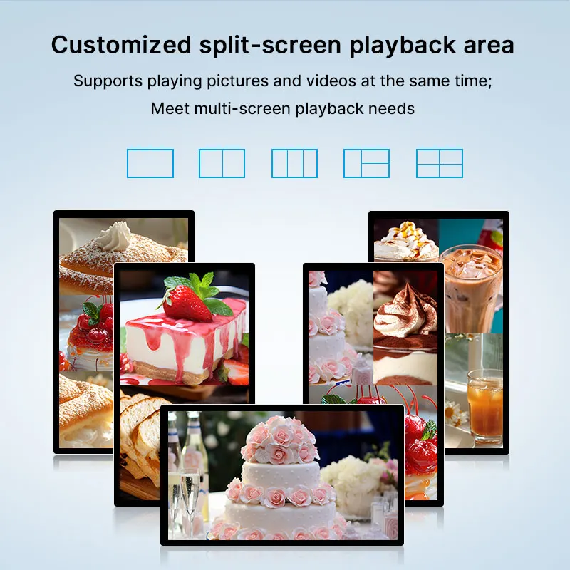 Hot Selling USB Android Digital Screen Video Player LCD Monitor Bus Media Advertising Player for Retail Store Use
