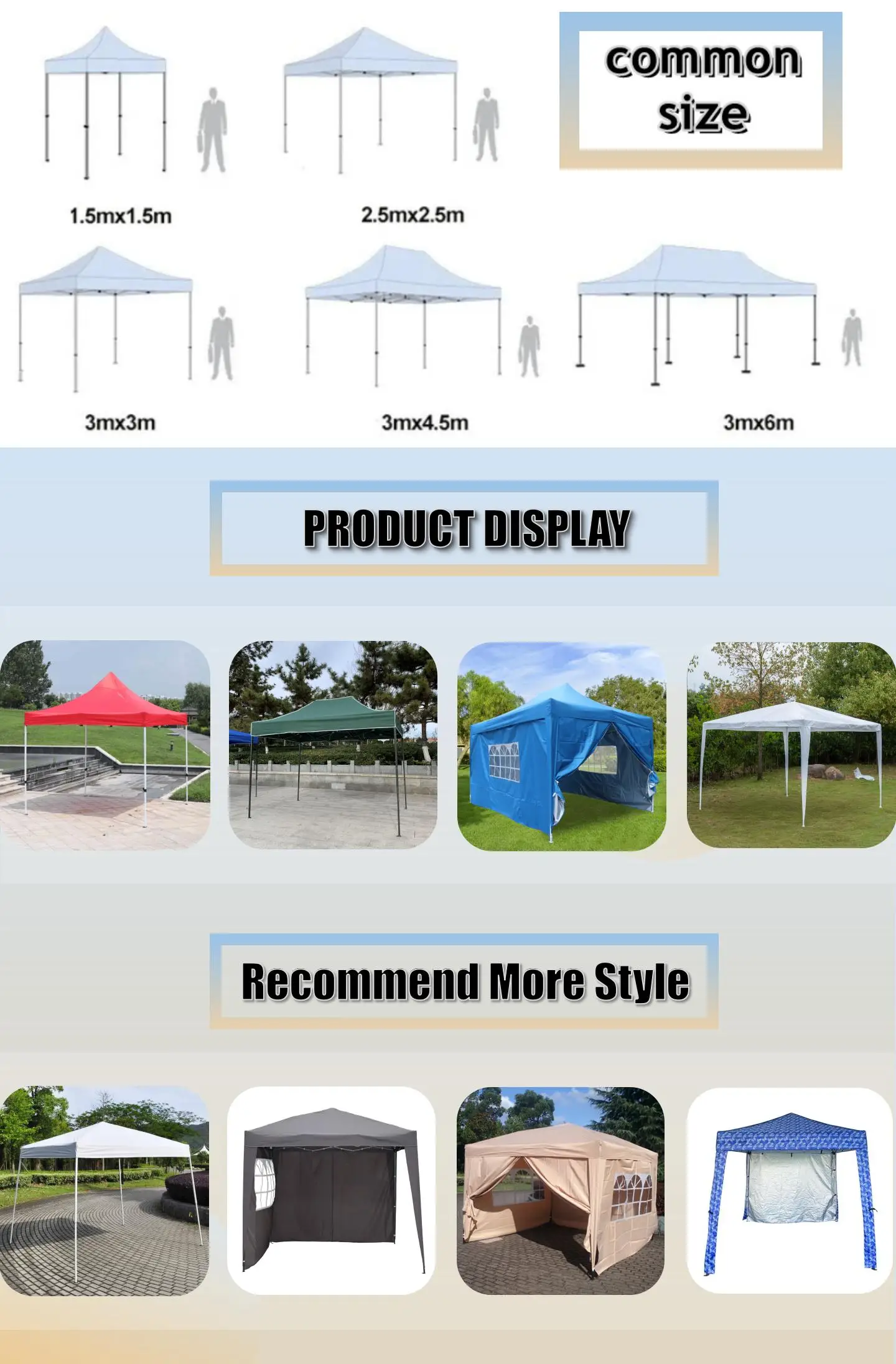 10x20 CARPAS Toldos 3x6 Plegables Red Azul Marco de dosel, marco de acero