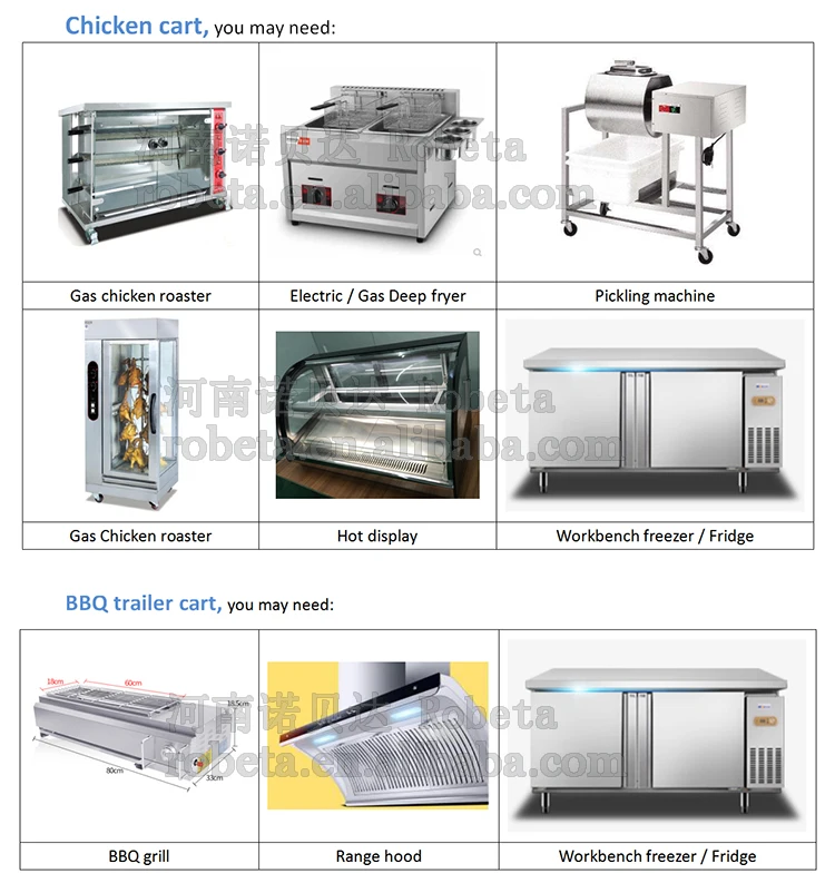 bbq trailer chicken cart