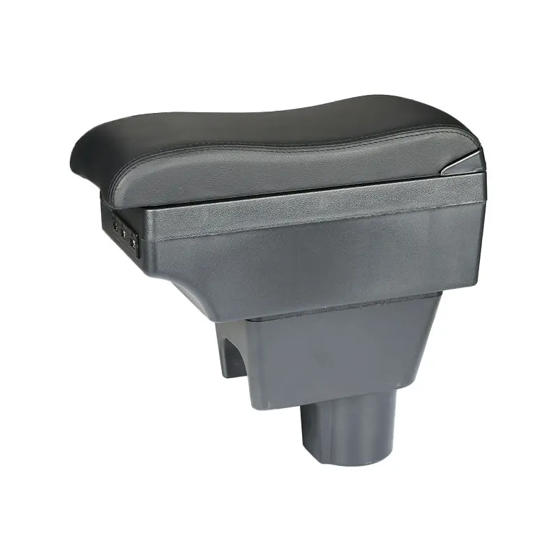 Universal Armrest Box Console Refitting Car Accessories Car Double Layer Telescopic 7 Usb