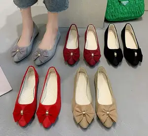 Girls Loafers Fashion Flat Plus Size Work Shoes New Style Women British Style Pointed Toe Slip-on Flat Shoes