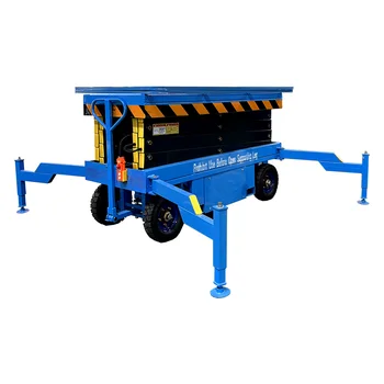 CE certification traction scissor lift hydraulic lifting platform for aerial work