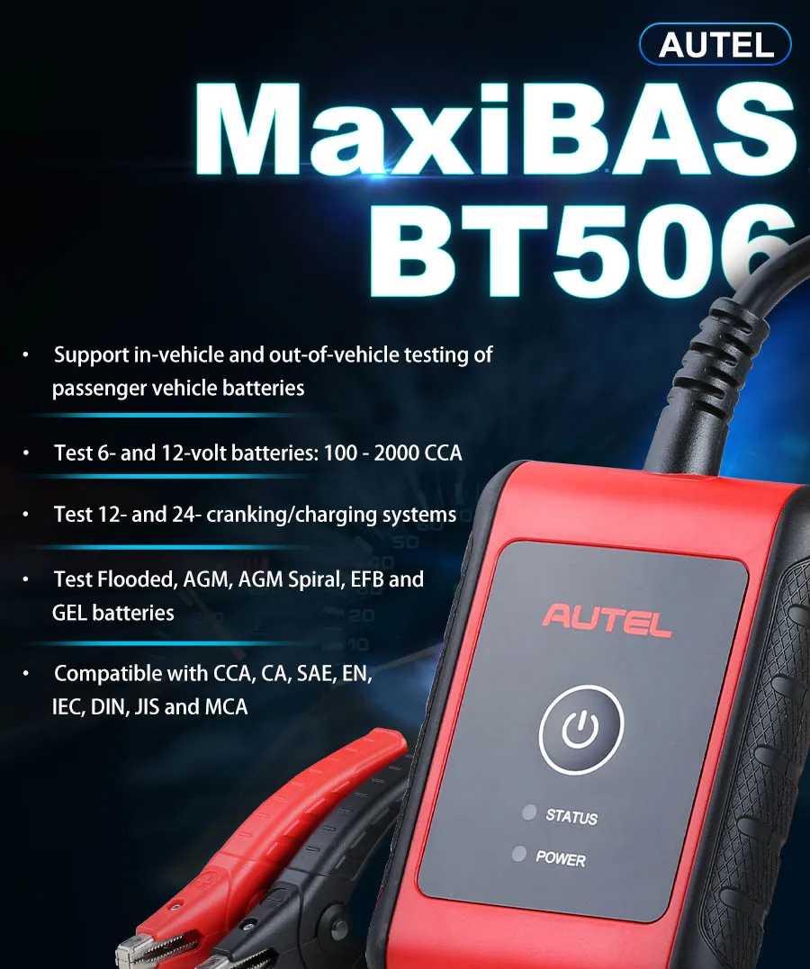 Autel MaxiBAS BT506 Test Results