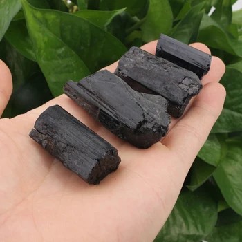 Natural healing mineral specimen stone raw crystal black tourmaline for decoration