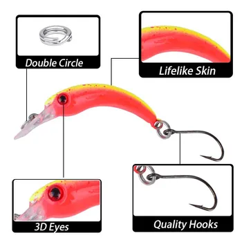 New CHEERY 1.2g 4cm Mini Floating Minnow Fishing Lure Unprinted Hard Artificial Crankbait Wobbler Saltwater Fish Pike Trout Bass – Minnow – view 5