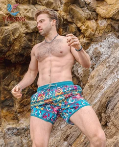 2026 New Design Print Beach Pant Board Shorts Sand Elastic Waistband Trunks Men's Swimwear