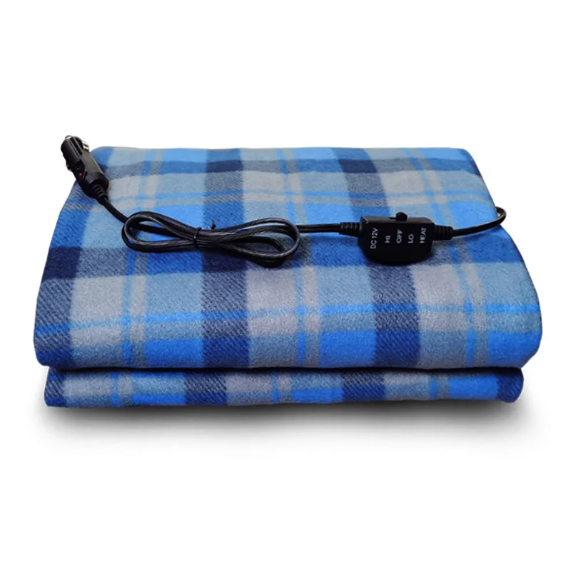 Sojoy Manufacturer Electric Car Blanket Heating Blanket 12 Volt Heated Fleece Travel Throw For