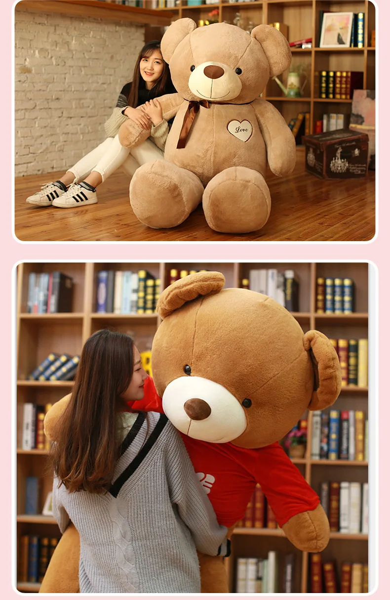 Big Size 160cm 180cm 260cm Hugging Large Teddy Bear With Bowknot Plush Toy Stuffed T Home 5183