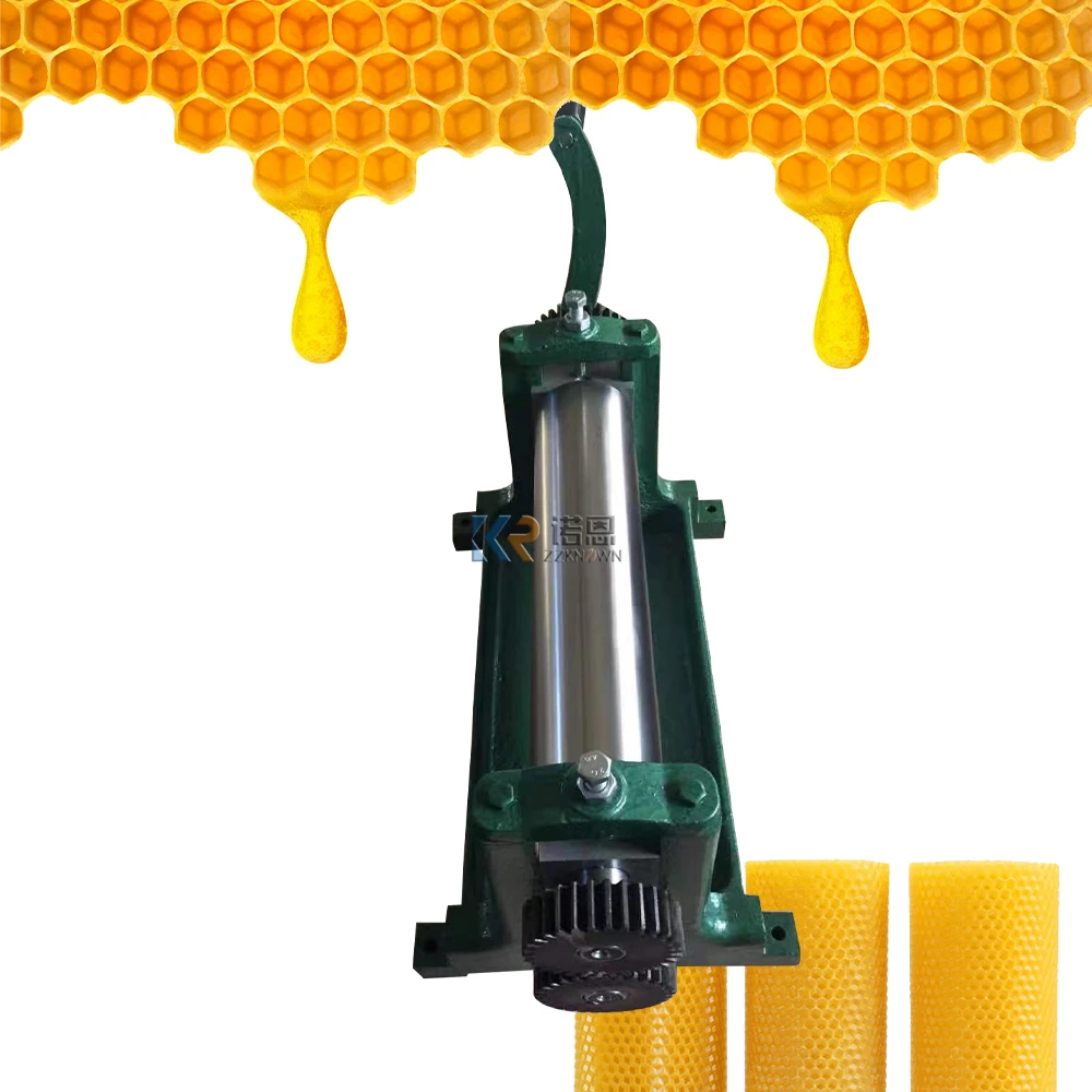 Manual Beeswax Foundation Embosser Honey Comb Bees Aluminum Alloy Roller Embosser Beeswax Foundation Machine