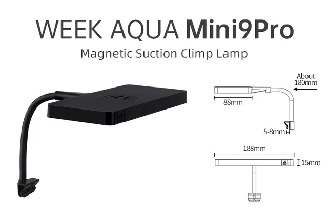 WEEK AQUA USB 水族館ライト 植物の成長 フルスペクトル LED
