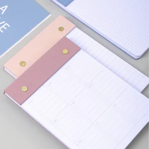 New Releases Custom PU Notepads with Printed Logo Colorful Memo Pads Sticky Back Loose Leaf Office To-Do List Notes