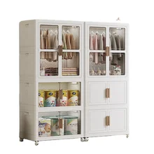 Wardrobe Bedroom Household storage cabinet Toy clothes storage cabinet Plastic storage cabinet