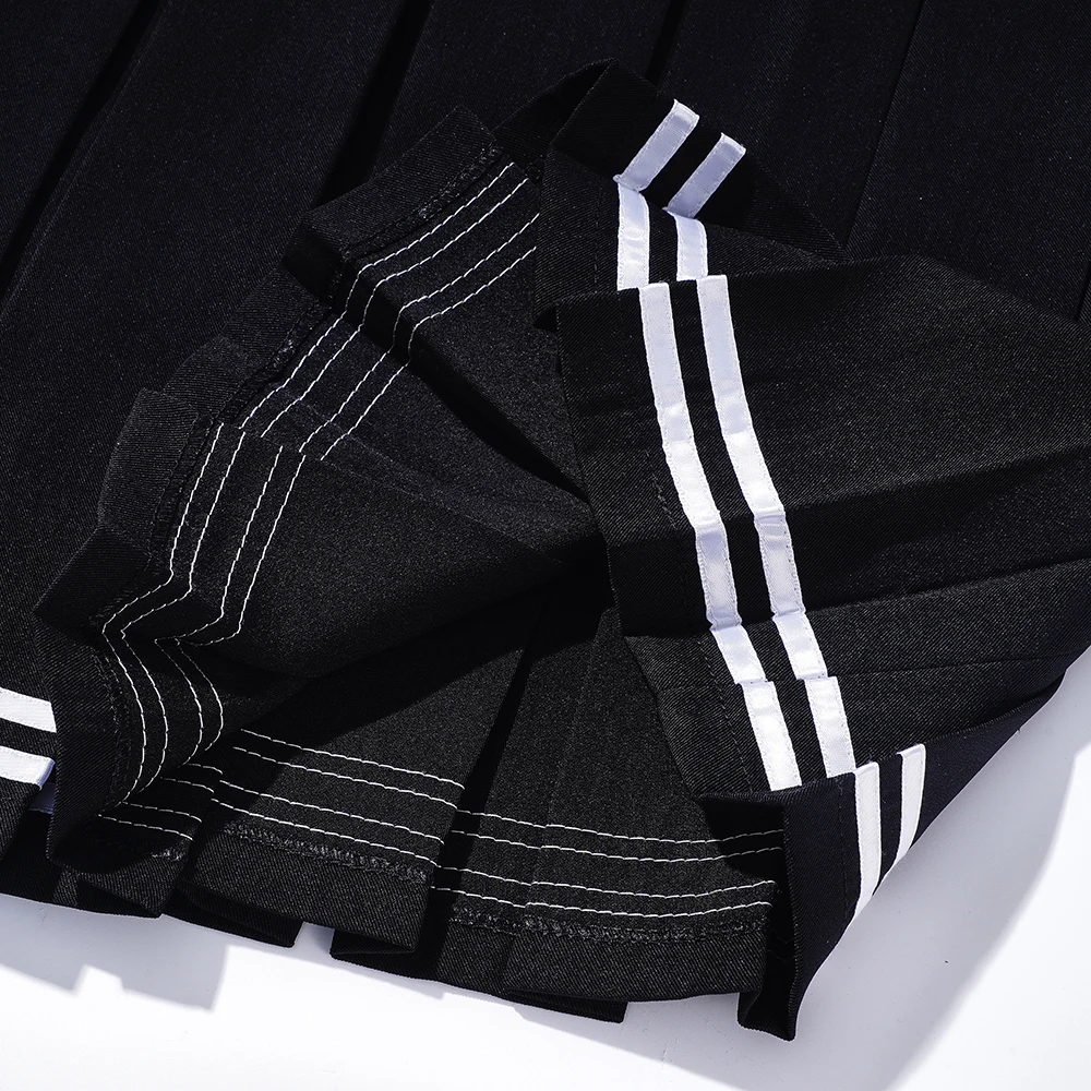 Black JK Dress Jumper Short Sleeved Skirt School Uniform Set for