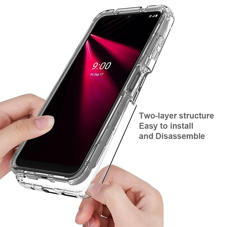 Reliable Quality Gradual Change Color clear Shockproof Cases for T-Mobile ReVVL V 4G Pc Tpu Phone case