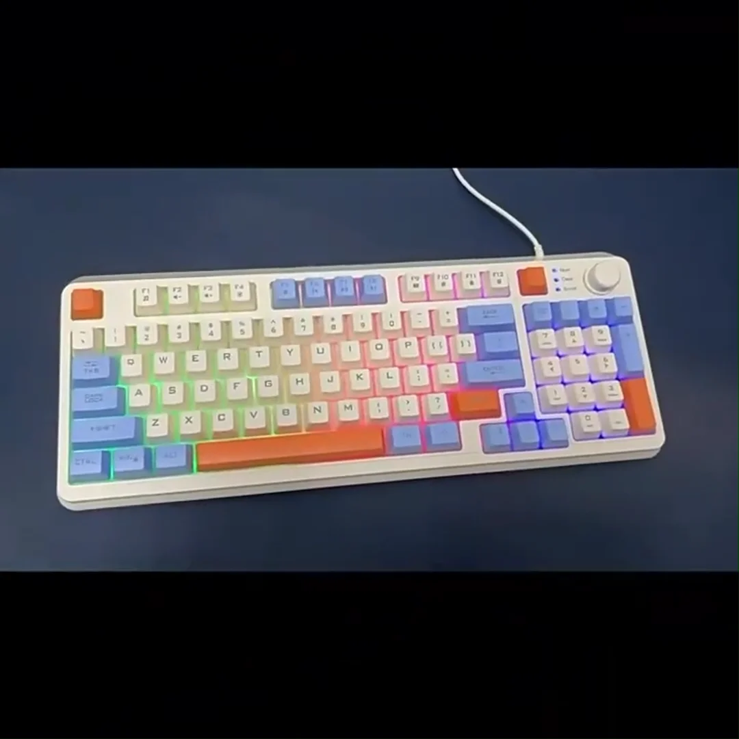 94 Keys Wired Multicolor Keyboards Gaming Keyboards Color Lights