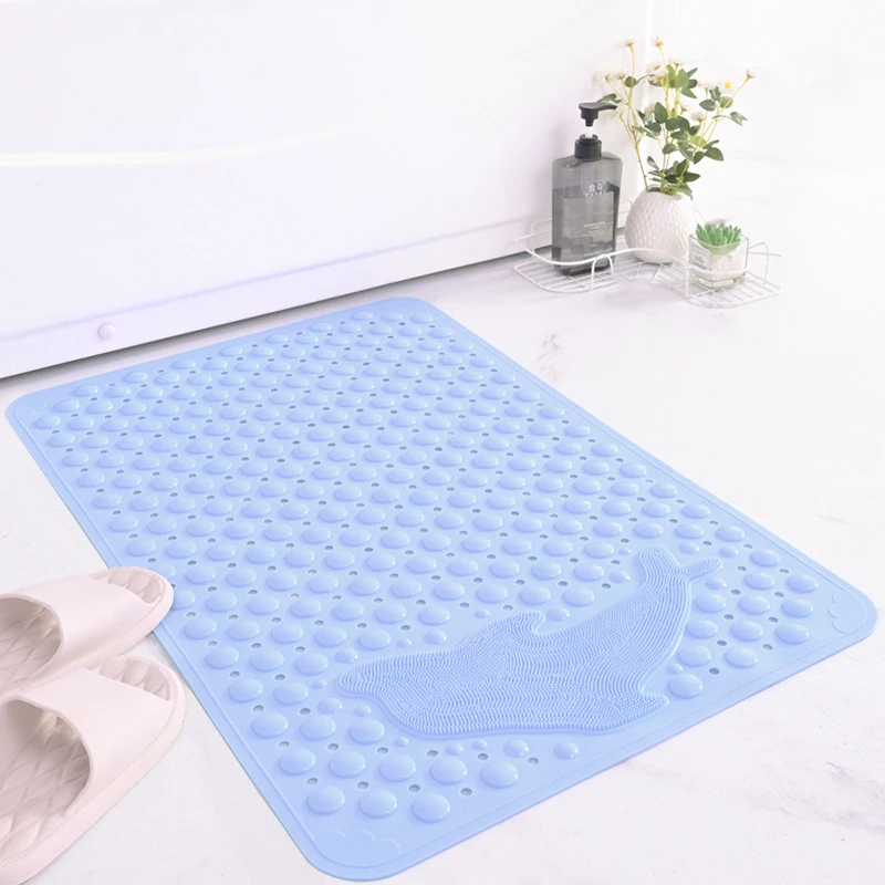 Custom Shape Thickened Absorbent Anti-slip Safety Bathtub Shower Mat Non Slip Bathmat Strong Suction Bath Mats