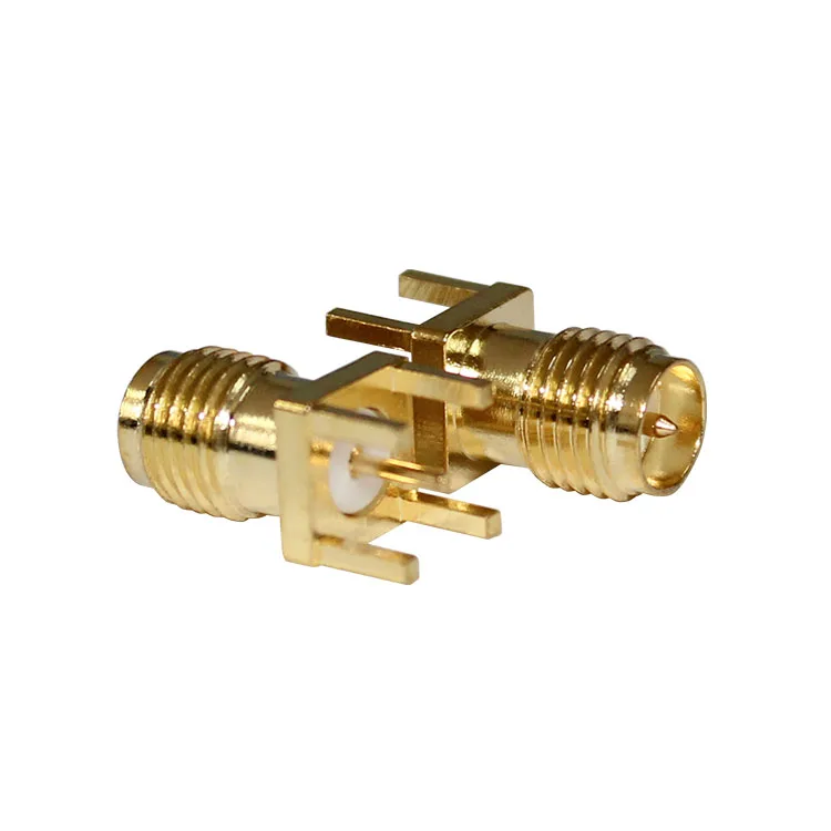 product brass factory rp sma ke rf connector rp sma female head pcb mount coaxial connector-1