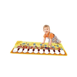 ITTL Plastic ABS Musical Instrument Toys Giant Floor Piano Keyboard Play Mat Gift 10 Keys Kids Children's Electronic Toy