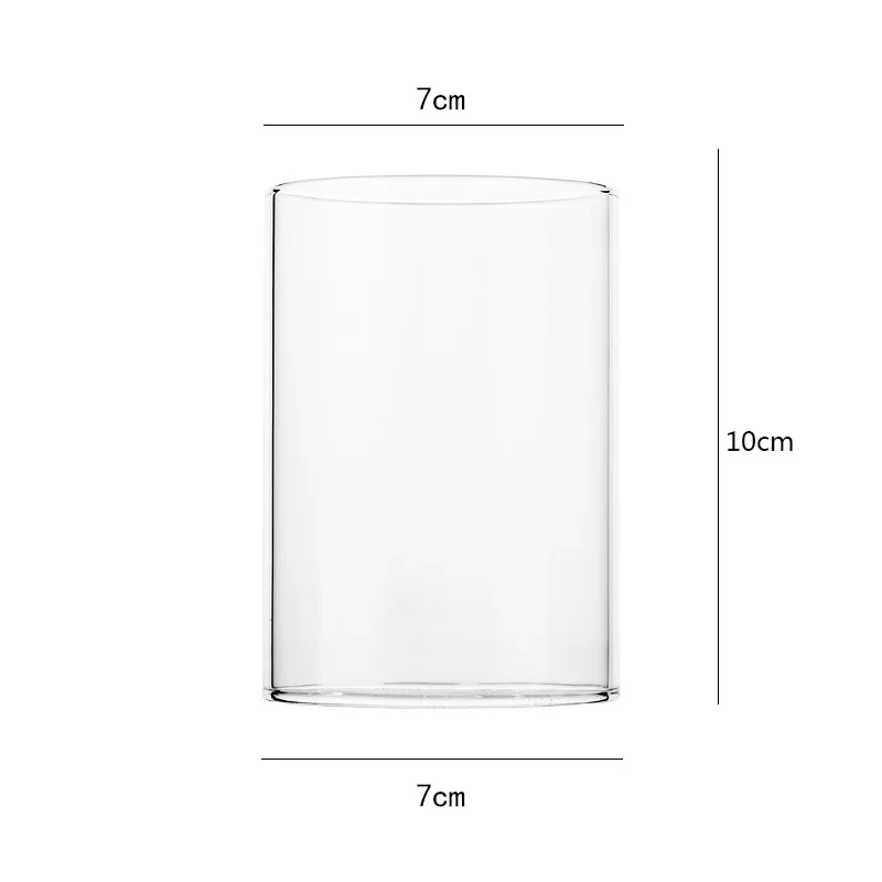 Wholesale Custom Size Open Ended Clear Glass Cylinder Candle Holder Bottomless Candle Cover Chimney Clear Candle Holder Sleeve