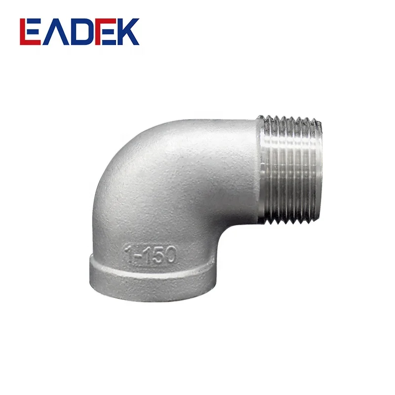 Stainless Steel Thread Casting Pipe Fitting Customized Connector 90 Degree Street Exhaust Elbow