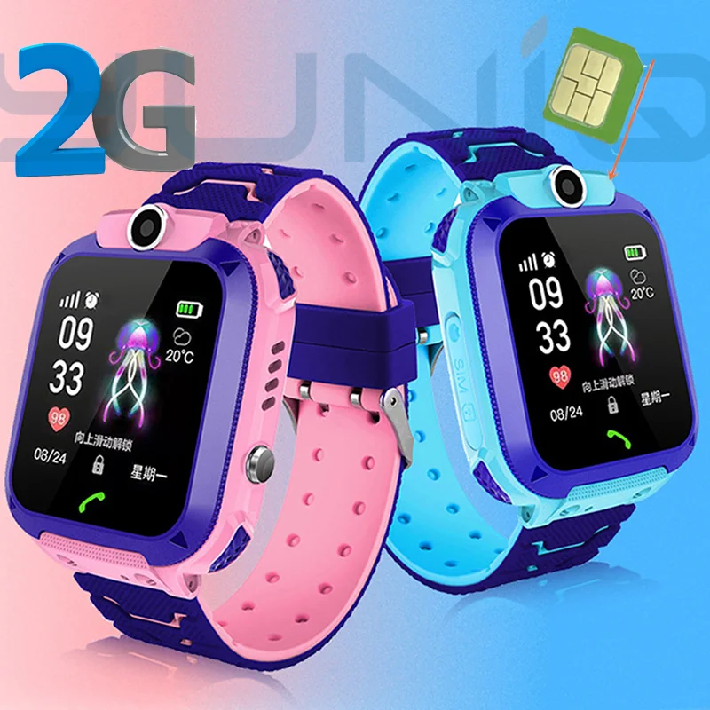 Yuniq Low Price Kids Smartwatch Daily 5 ATM Waterproof SOS Call LBS High Quality Anti-Lost Silicone Band Baby 2G SIM Card Q12