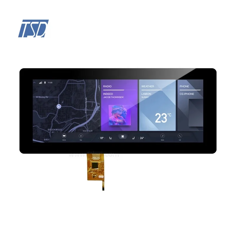Automotive 12.3'' ips touch lcd screen with usb&i2c interface 1920x720 dashboard display 12.3'' tft lcd module