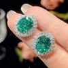 Bird's Nest Cepala Green Stud Earrings
