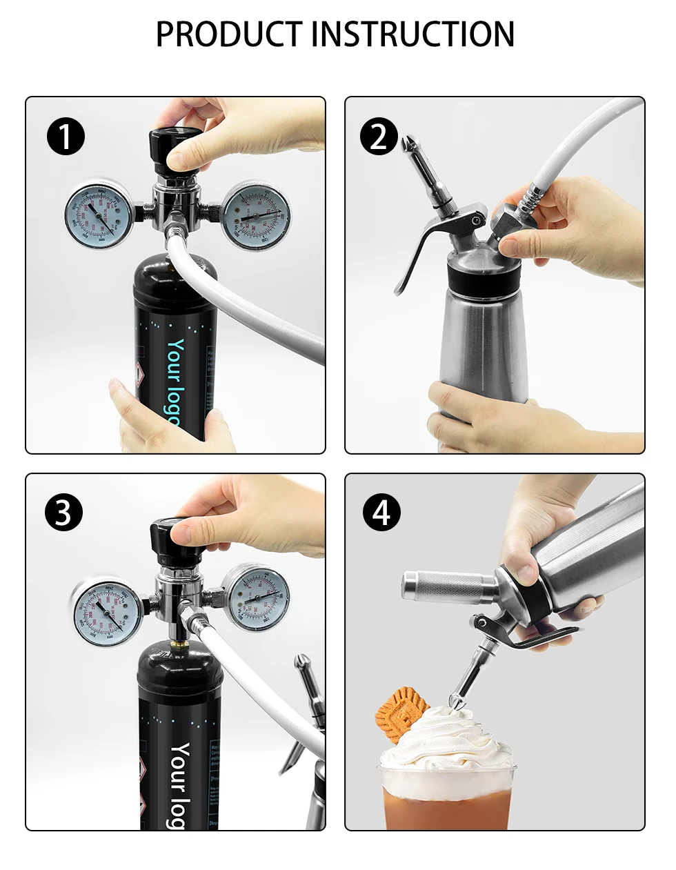 Factory Direct Cream Chargers 640g Cream Chargers N02 Whipped Cream