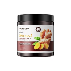 OEM ODM 500g Organic Ginger Hair Mask Dry Damaged Cream for Deep Conditioning Hydrating Nourishment Smoothing Improves Frizz